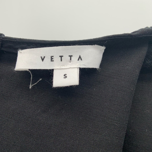 Vetta Sheath Mini Dress Black Size S Minimalist Capsule Career Preppy City Retro - Picture 11 of 11